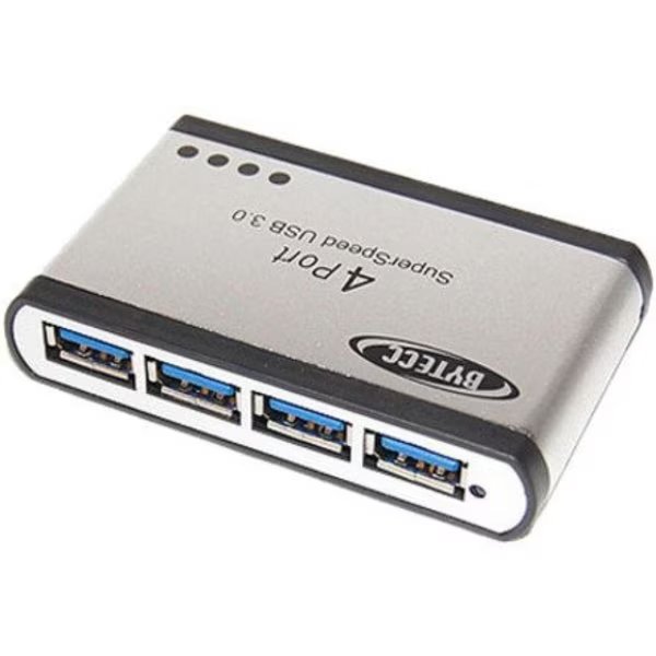 Usb 3.0 4 Ports Hub w/ Ac Adapter, Bytecc, Mfr#: BT-UH340